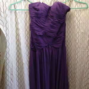 Bridesmaid Dress - Sweetheart Ruched, Size 24, Purple Long Dress